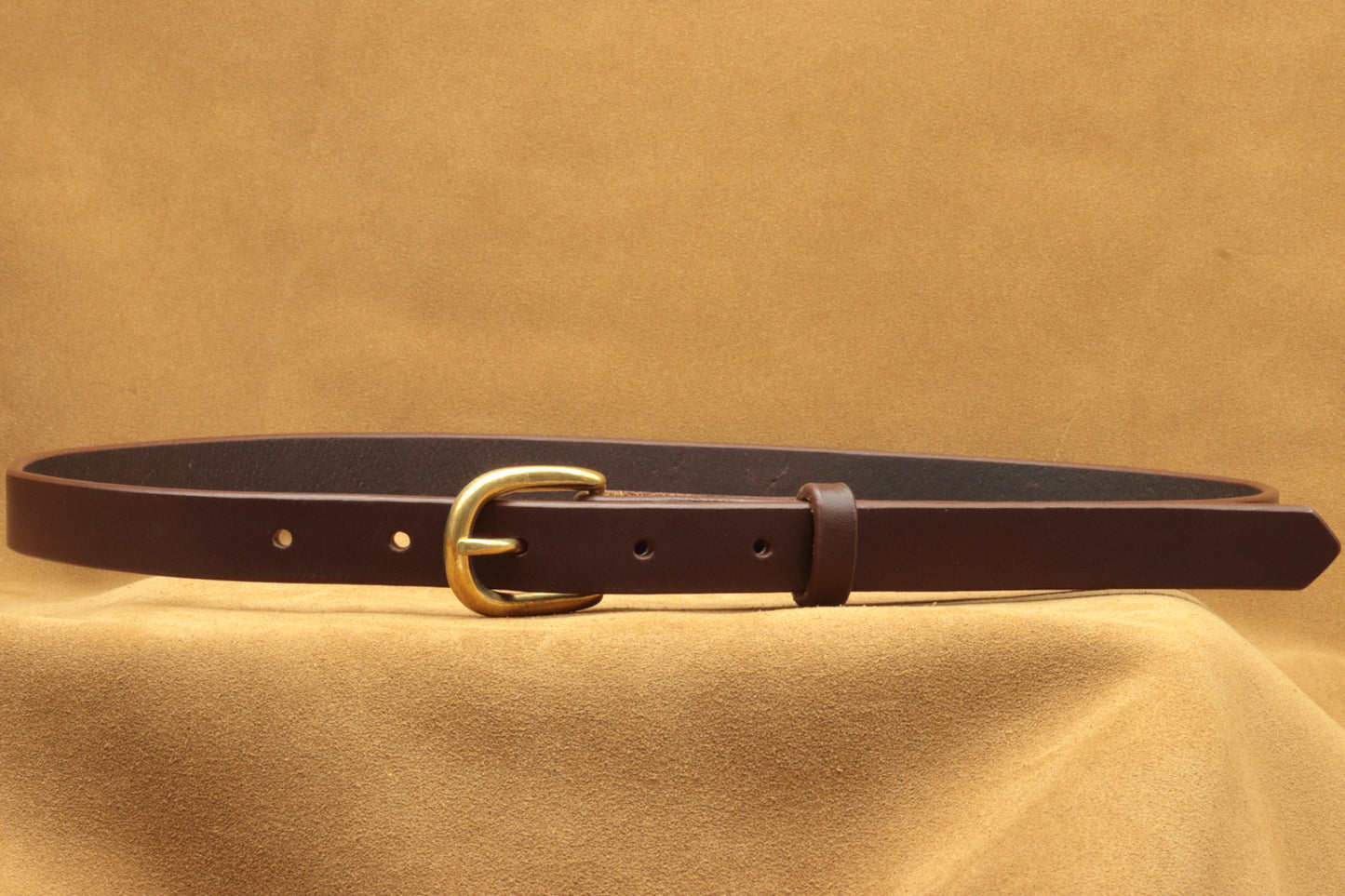 Thin Brown Leather Belt
