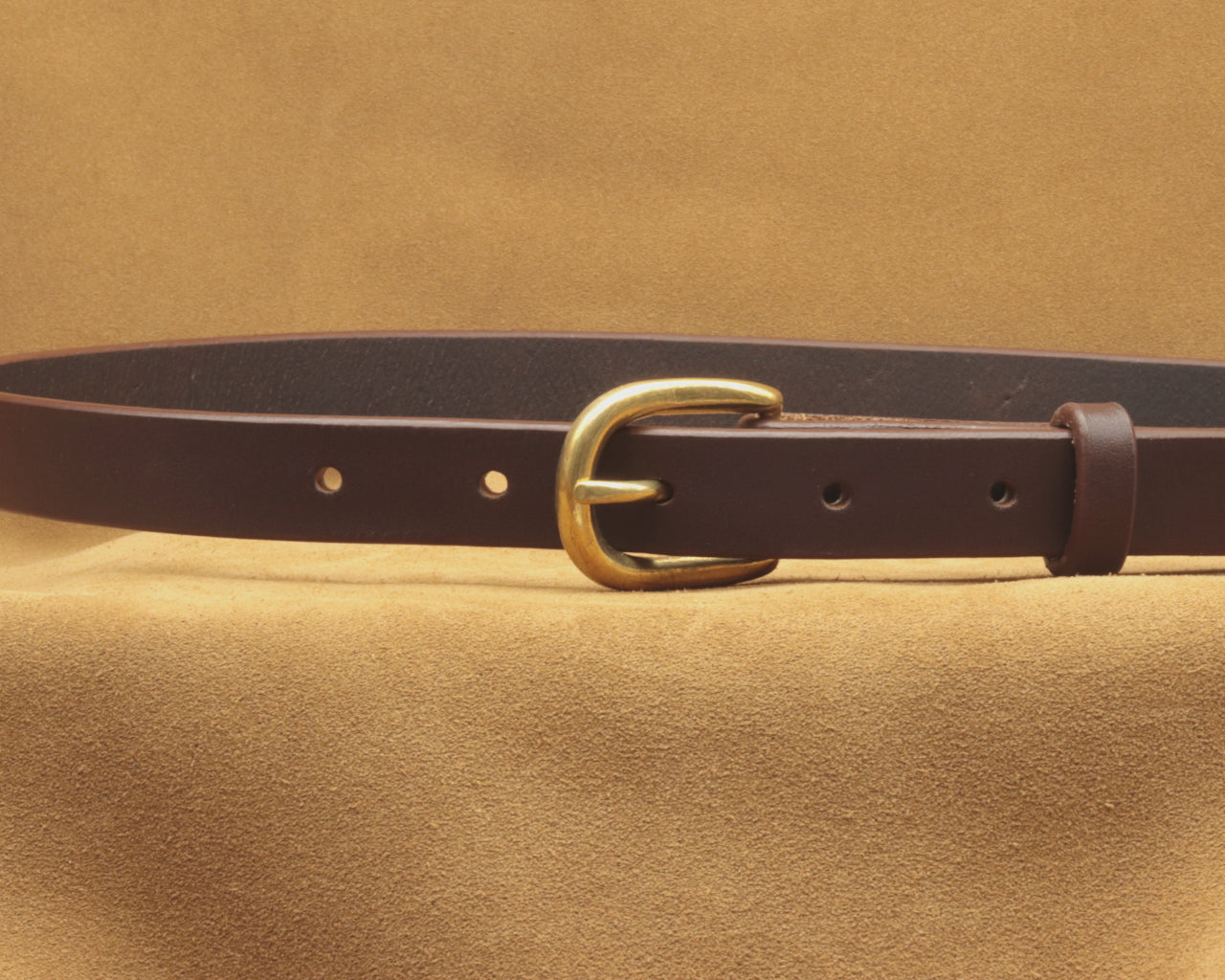 Thin Brown Leather Belt