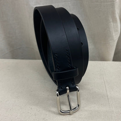 25mm Black Leather Belt