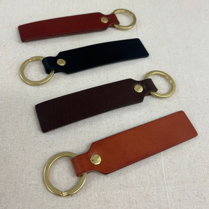Keyring in firm leather