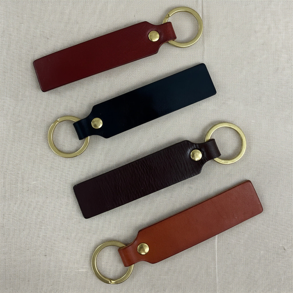 Keyring in firm leather