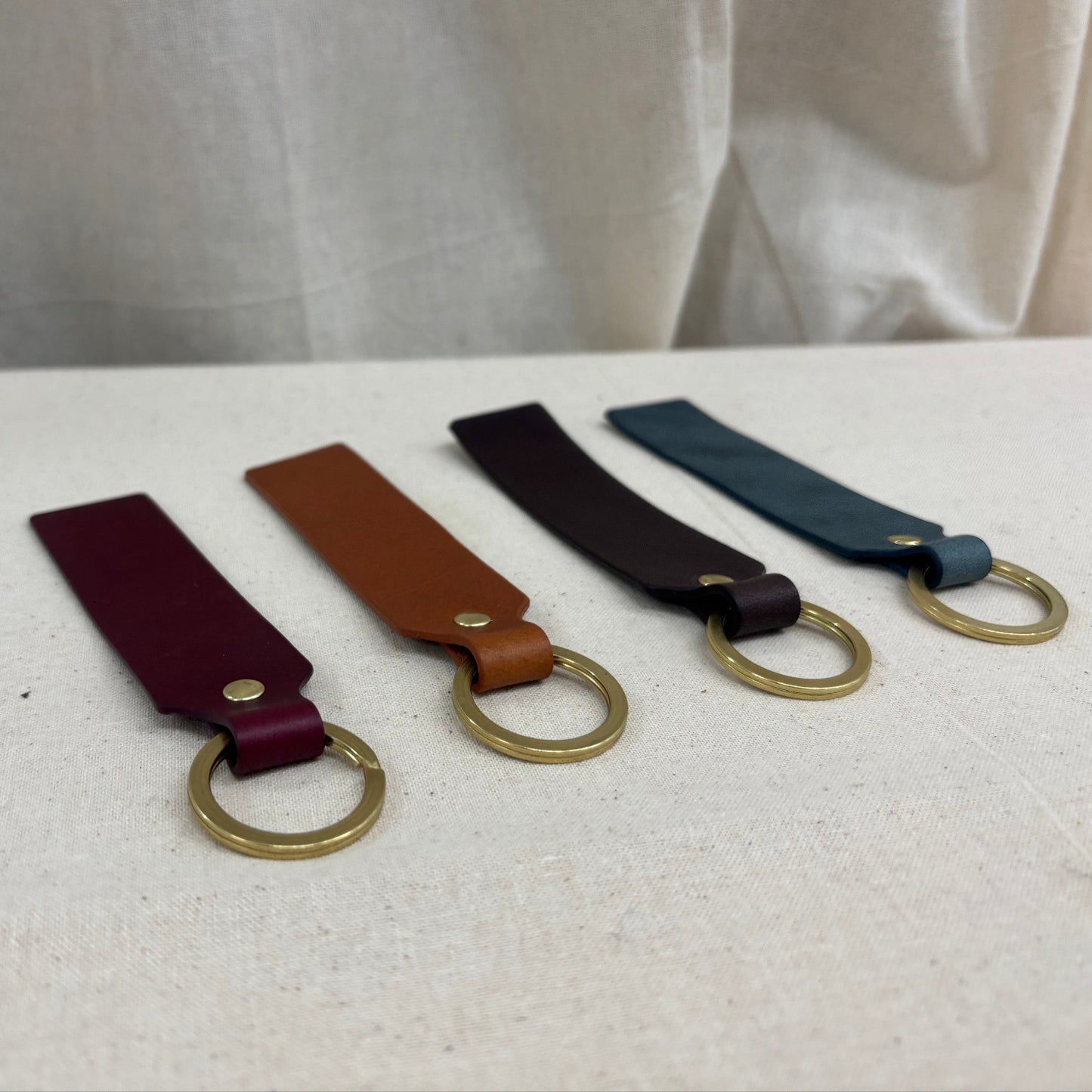 Keyring in soft leather