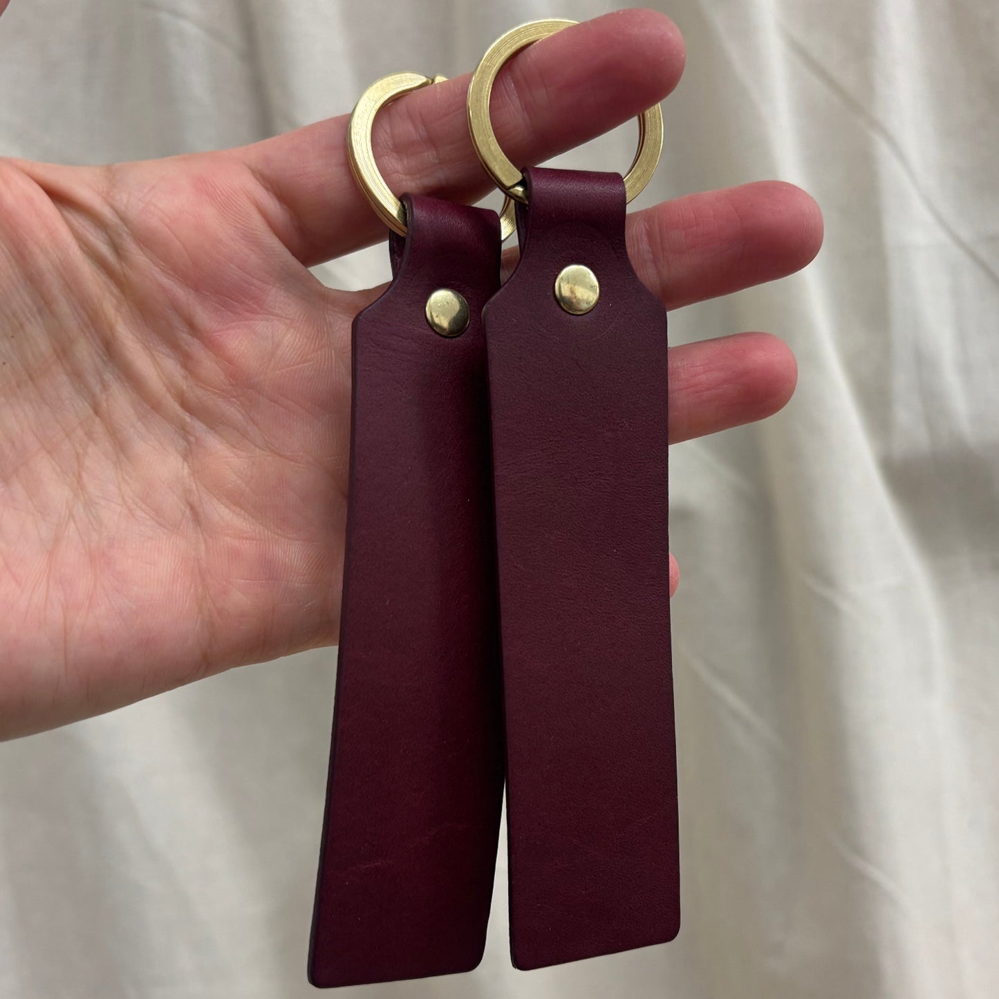 Keyring in soft leather