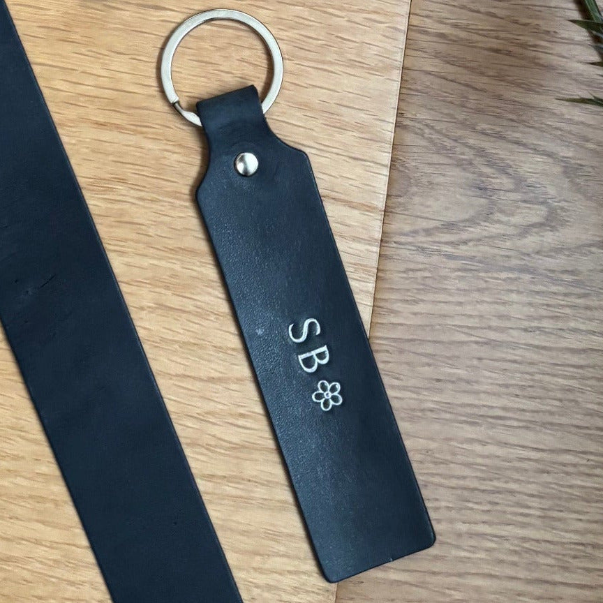Keyring in soft leather