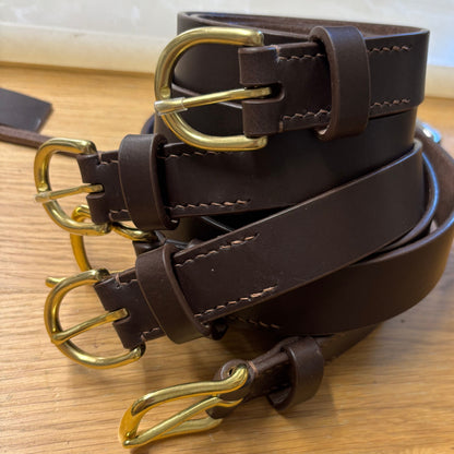 25mm Brown Leather Belt