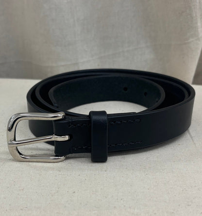30mm Black Leather Belt