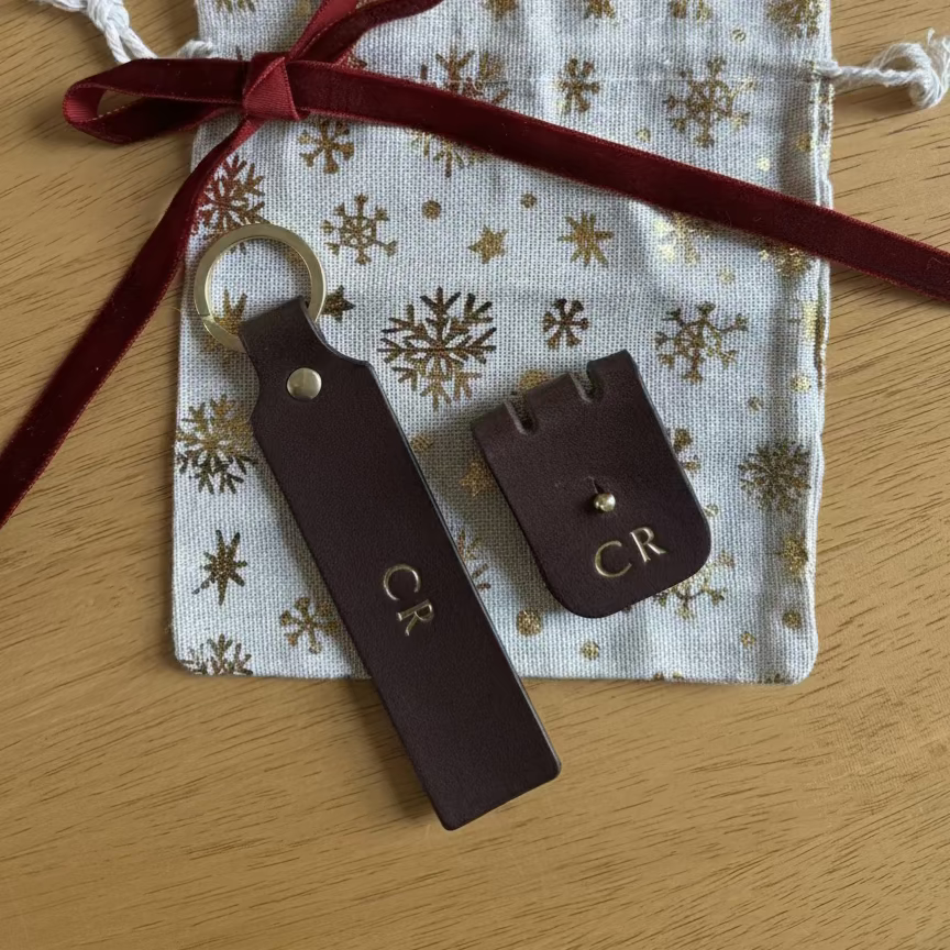 Keyring in soft leather