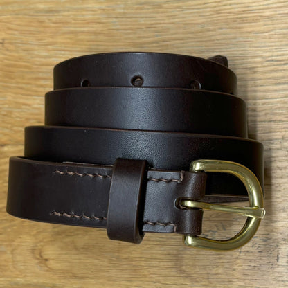 25mm Brown Leather Belt