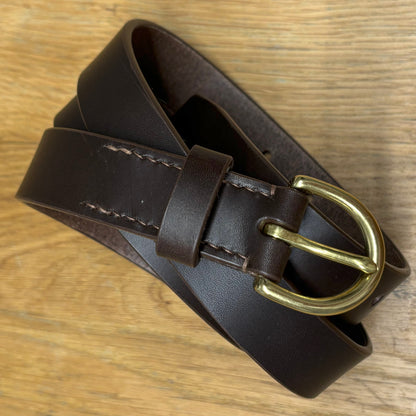 25mm Brown Leather Belt