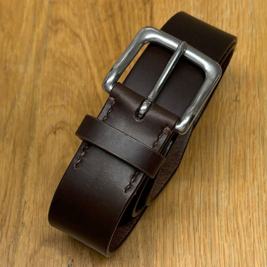 40mm Brown Leather Belt