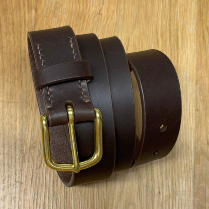 30mm Brown Leather Belt