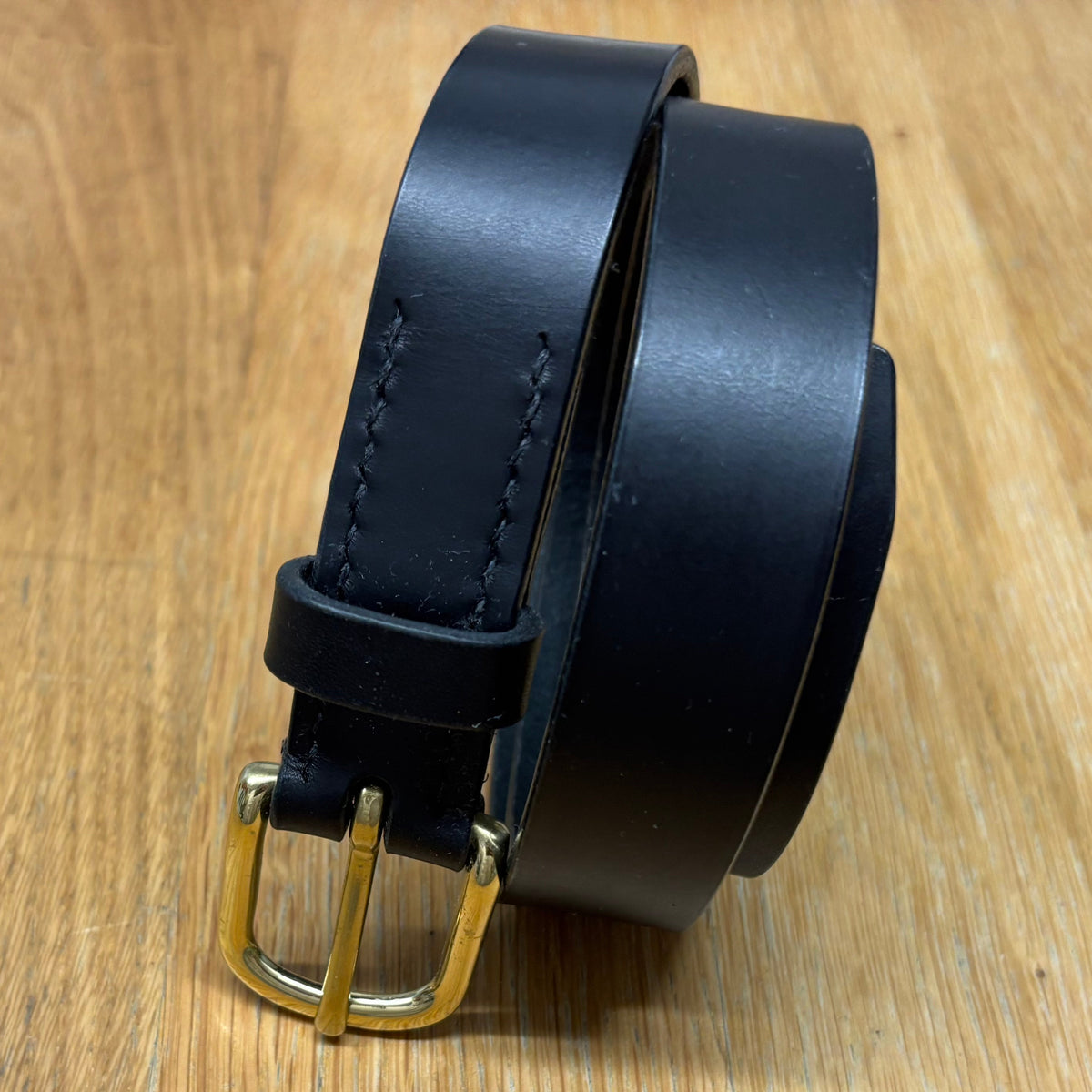 25mm Black Leather Belt