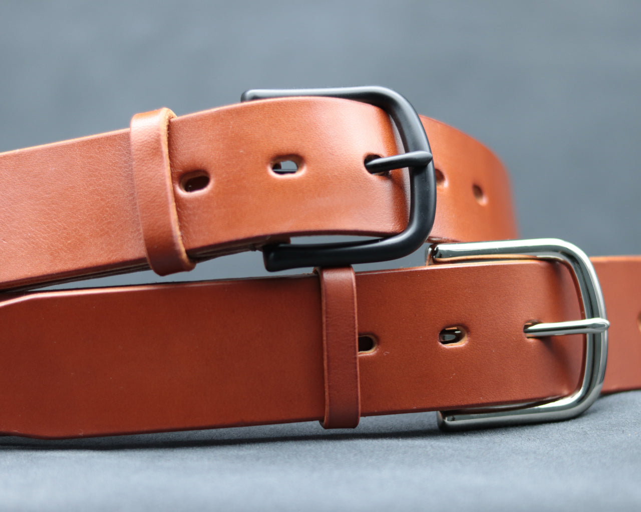 38mm Brick Red Leather Belt