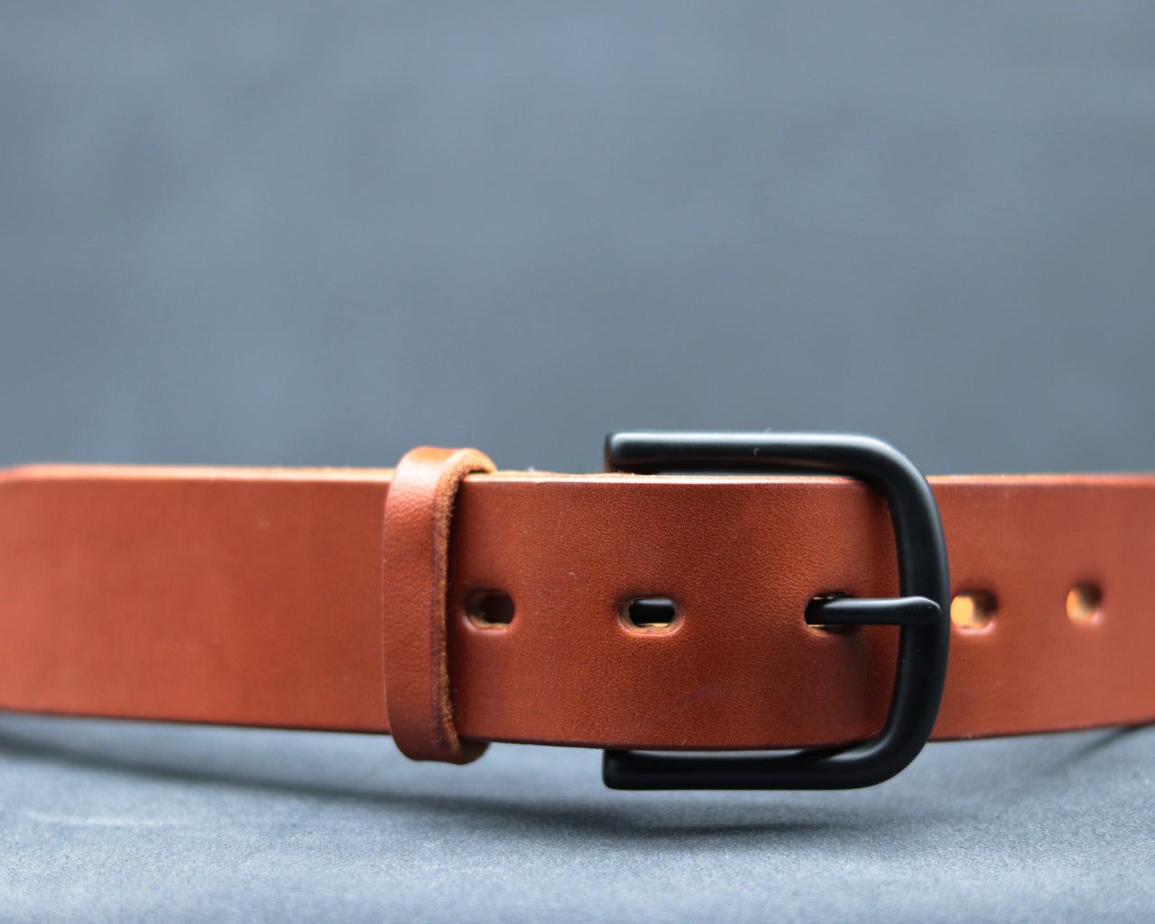 38mm Brick Red Leather Belt