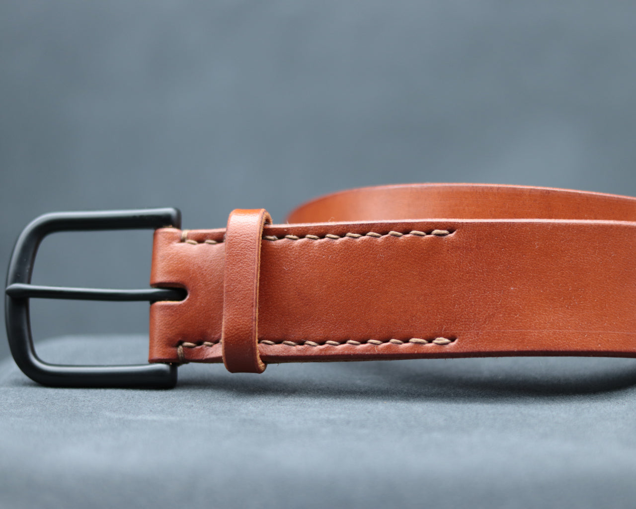 38mm Brick Red Leather Belt