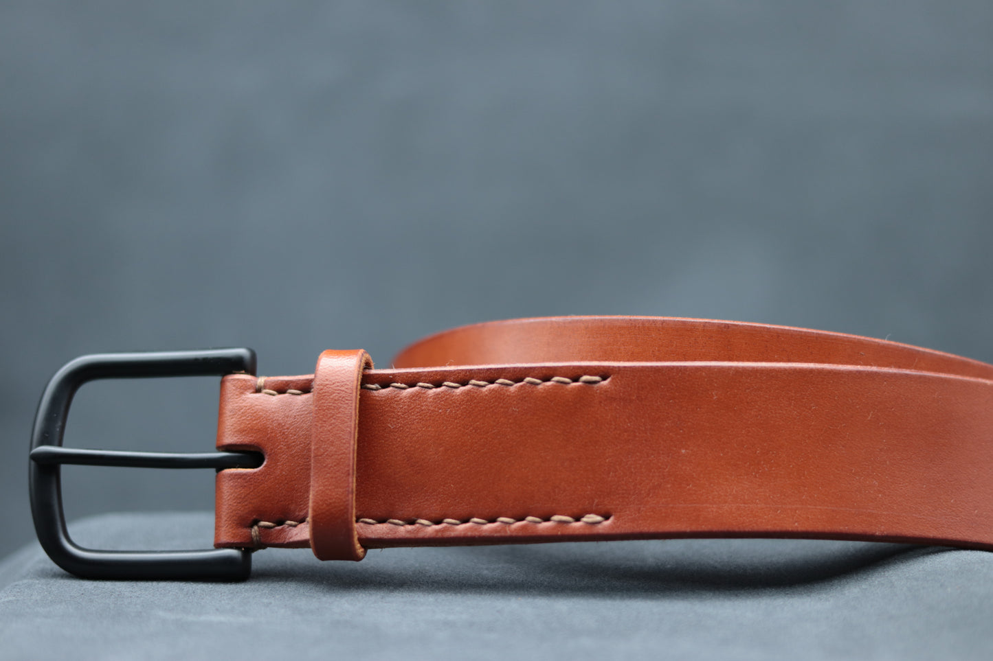 38mm Brick Red Leather Belt