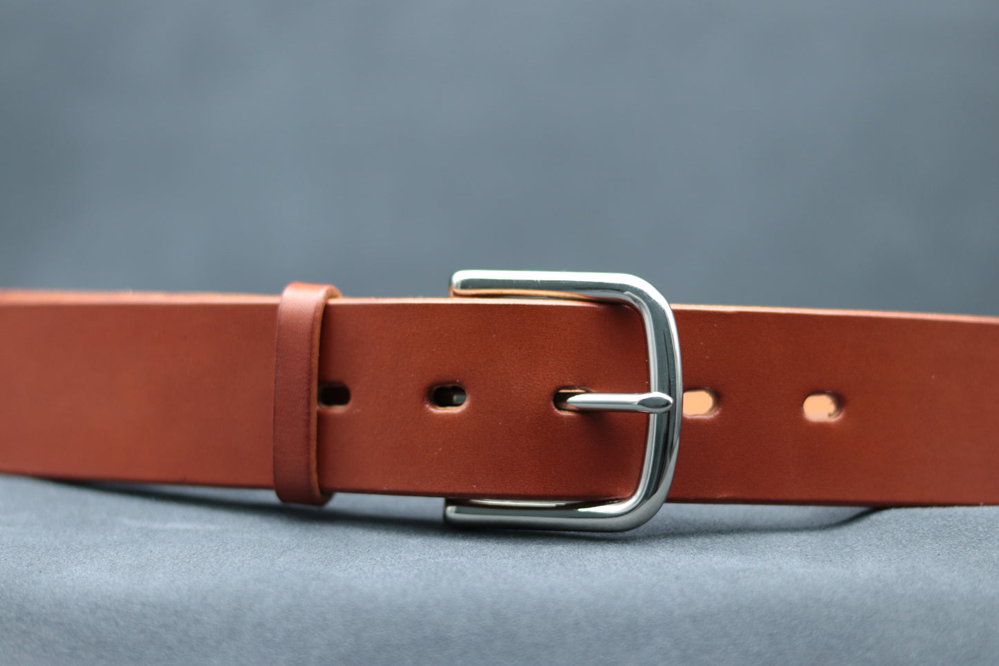 38mm Brick Red Leather Belt