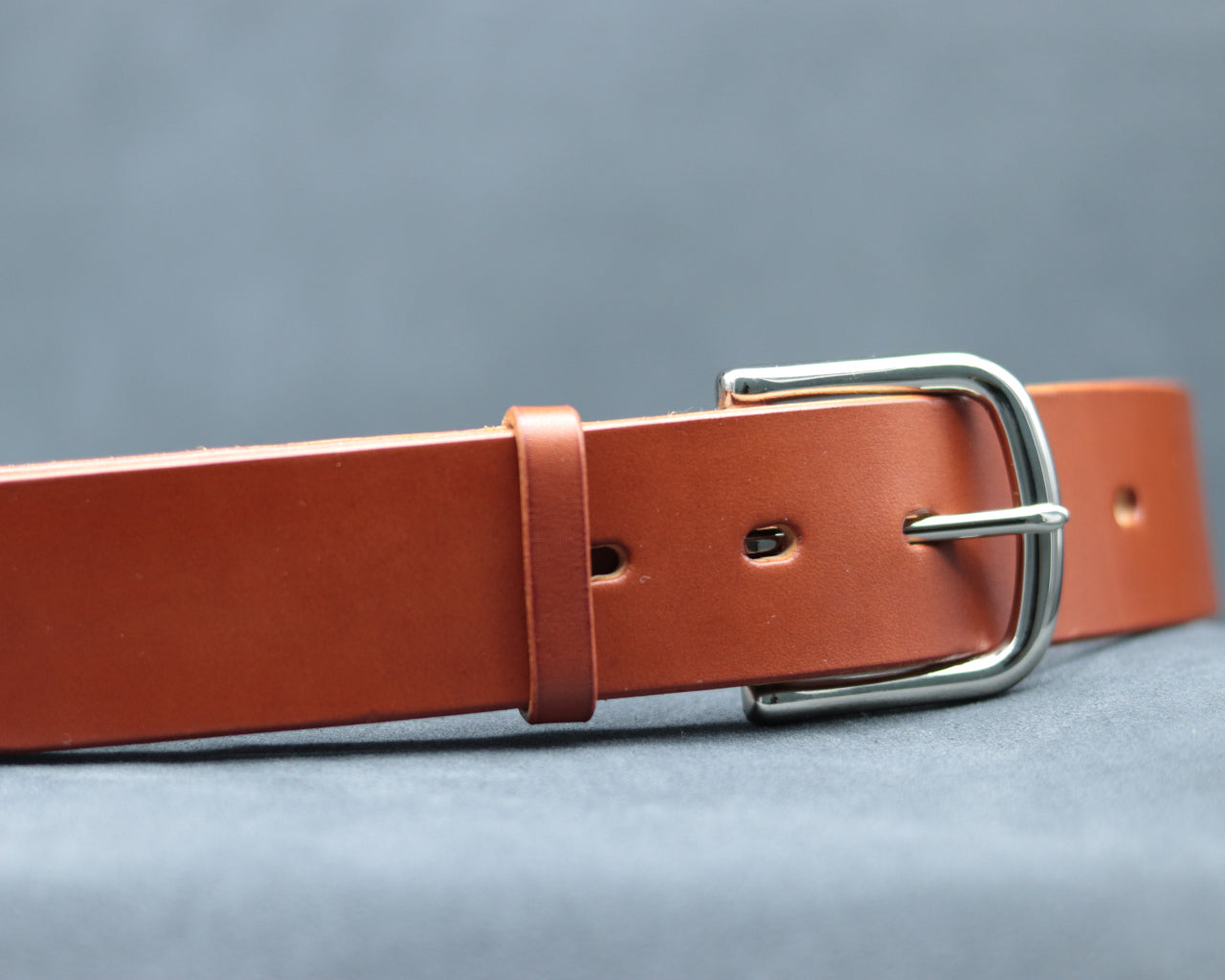 38mm Brick Red Leather Belt