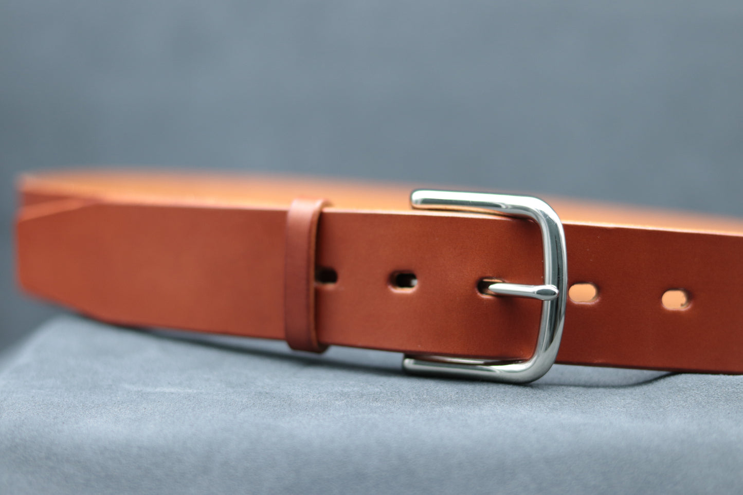 38mm Brick Red Leather Belt