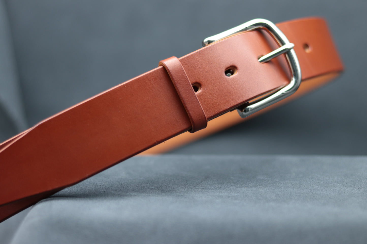 38mm Brick Red Leather Belt