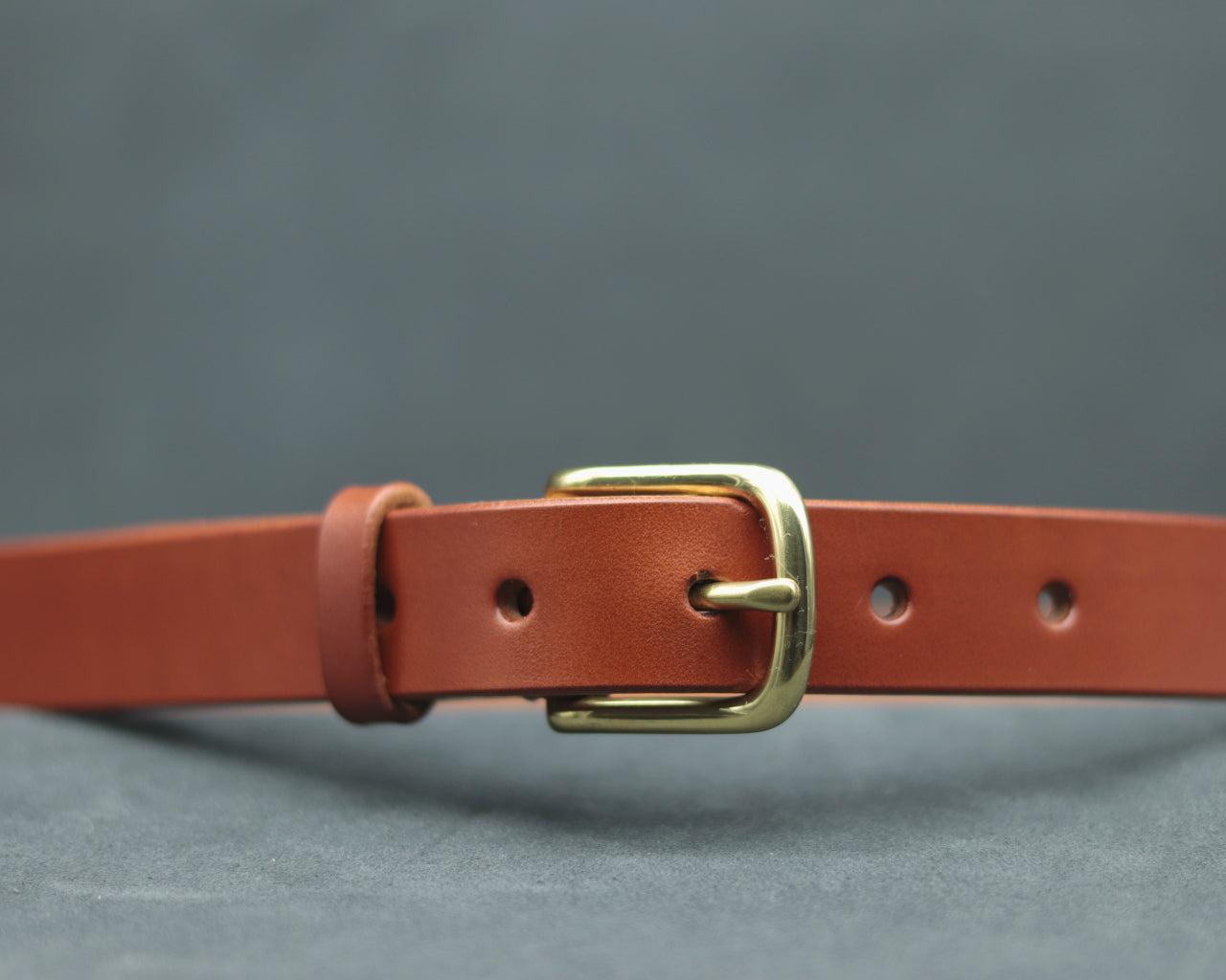 25mm Brick Red Leather Belt