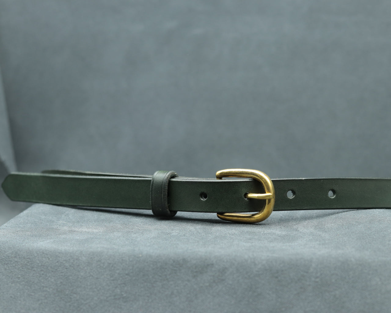 18mm Forest Green Leather Belt