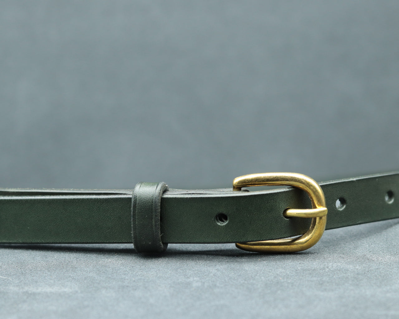 18mm Forest Green Leather Belt