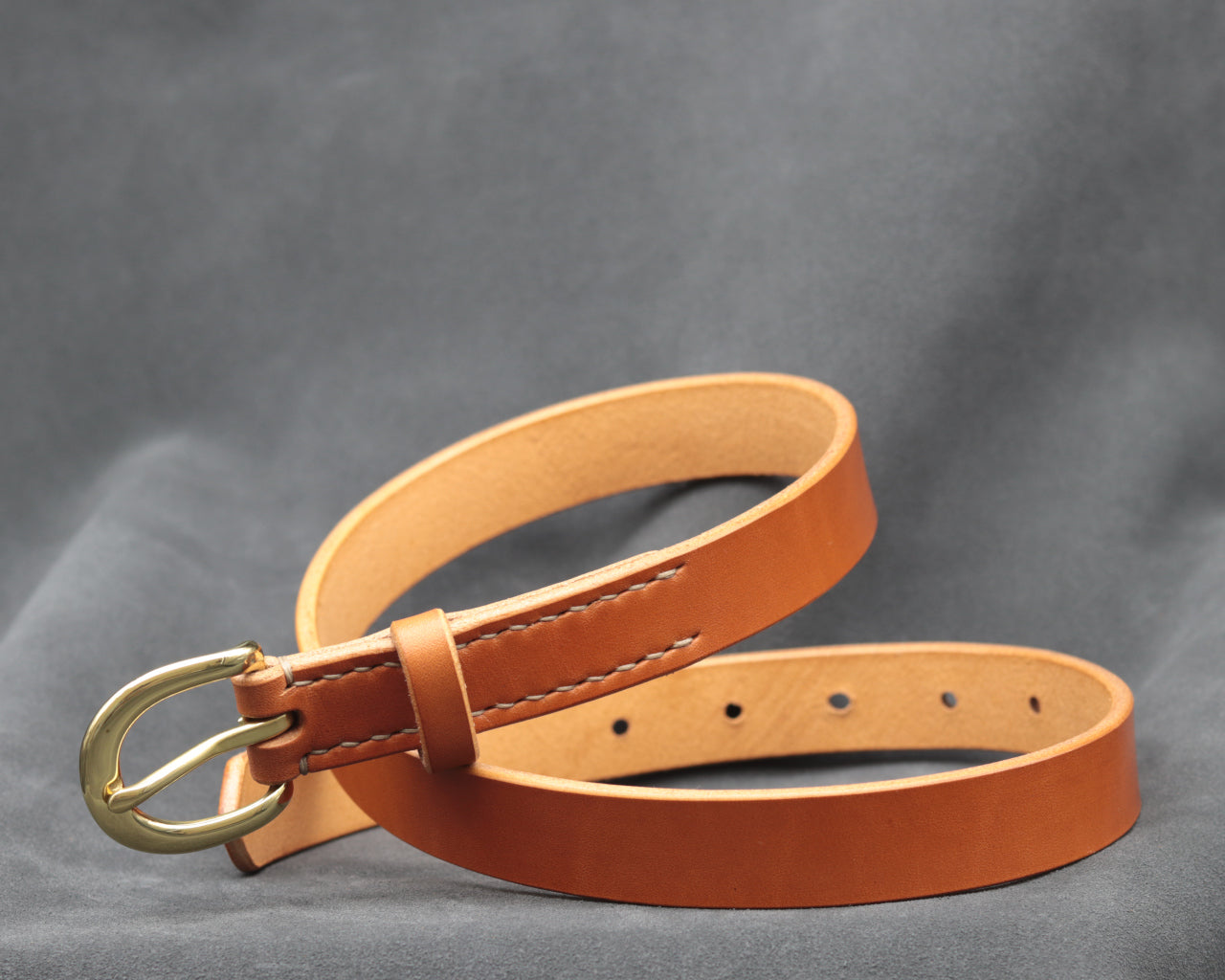 22mm Tan Leather Belt