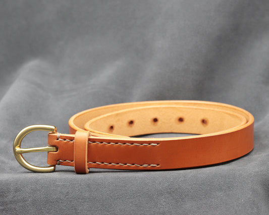 25mm Tan Leather Belt