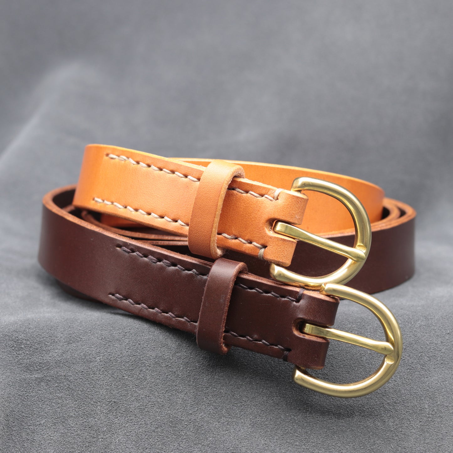 25mm Brown Leather Belt