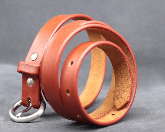 20mm Auburn Leather Belt