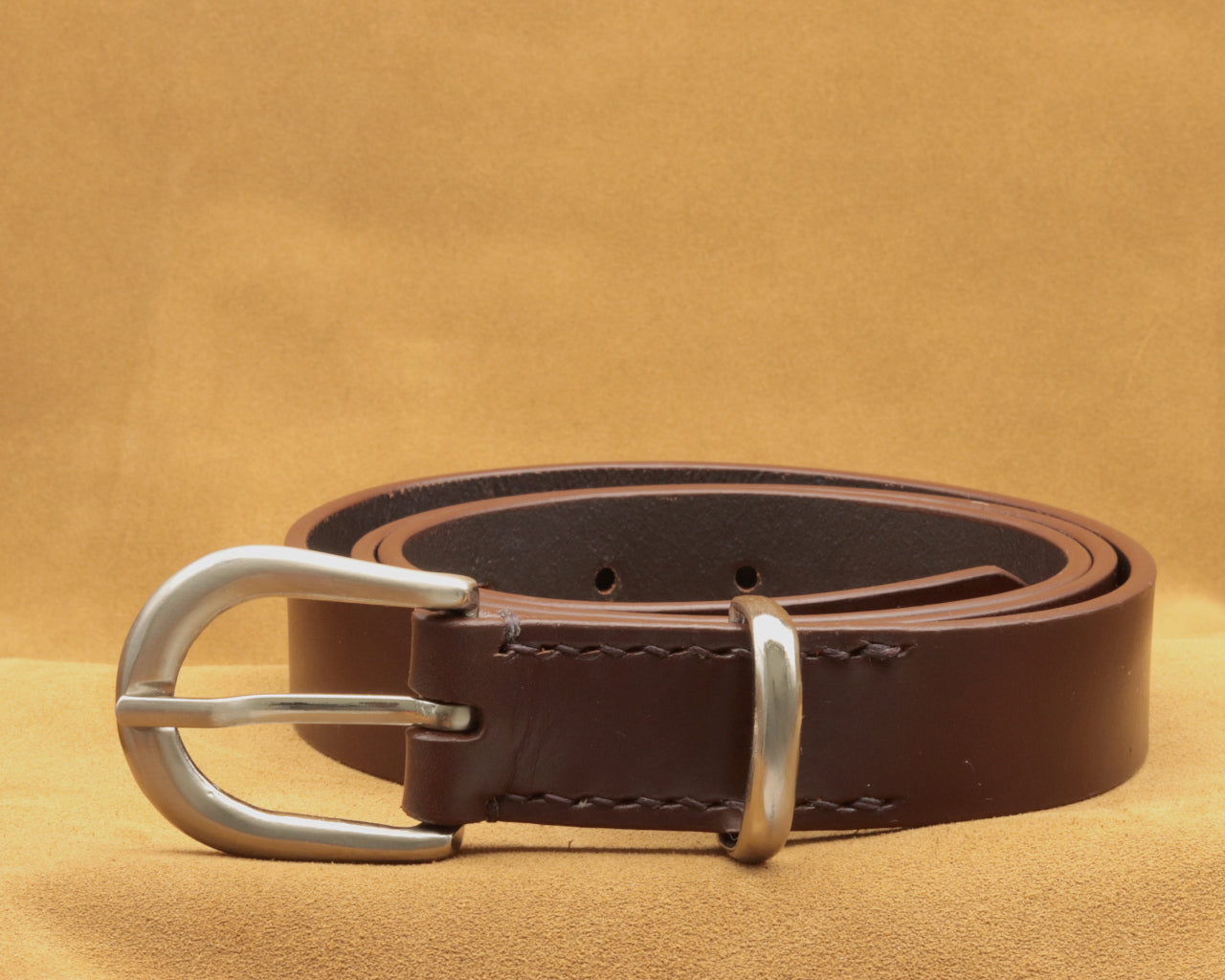 28mm Full Grain Brown Leather Belt