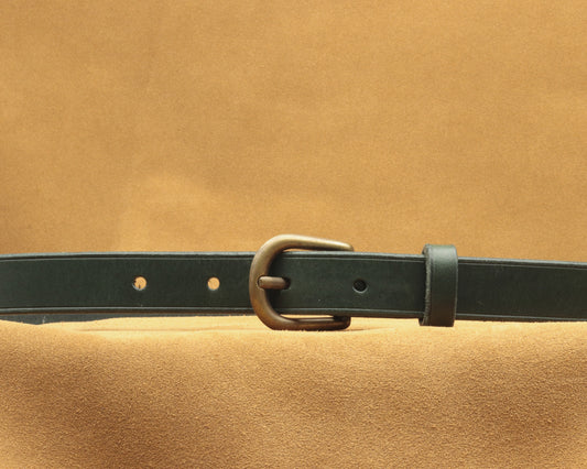 20mm Forest Green Leather Belt