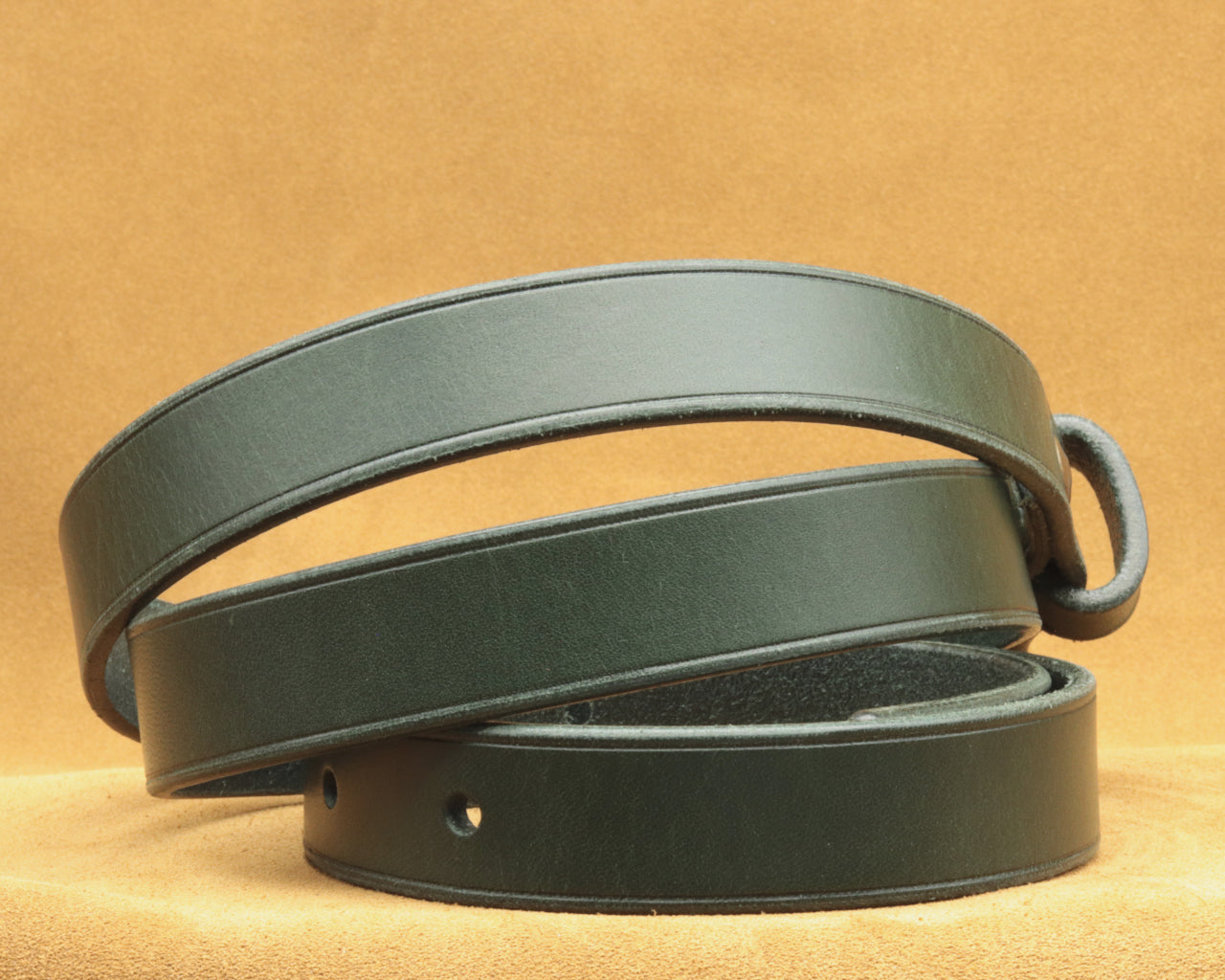 20mm Forest Green Leather Belt