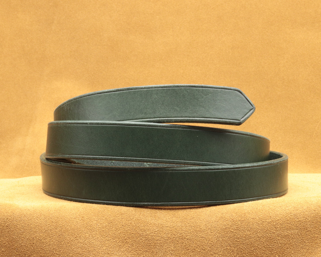 20mm Forest Green Leather Belt