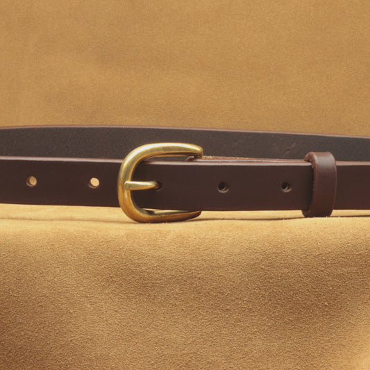 18mm Brown Leather Belt