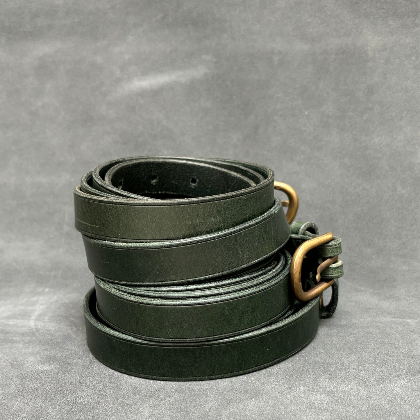 20mm Forest Green Leather Belt