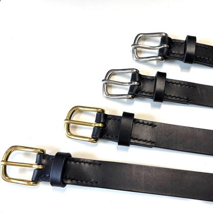 25mm Black Leather Belt