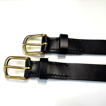 25mm Black Leather Belt