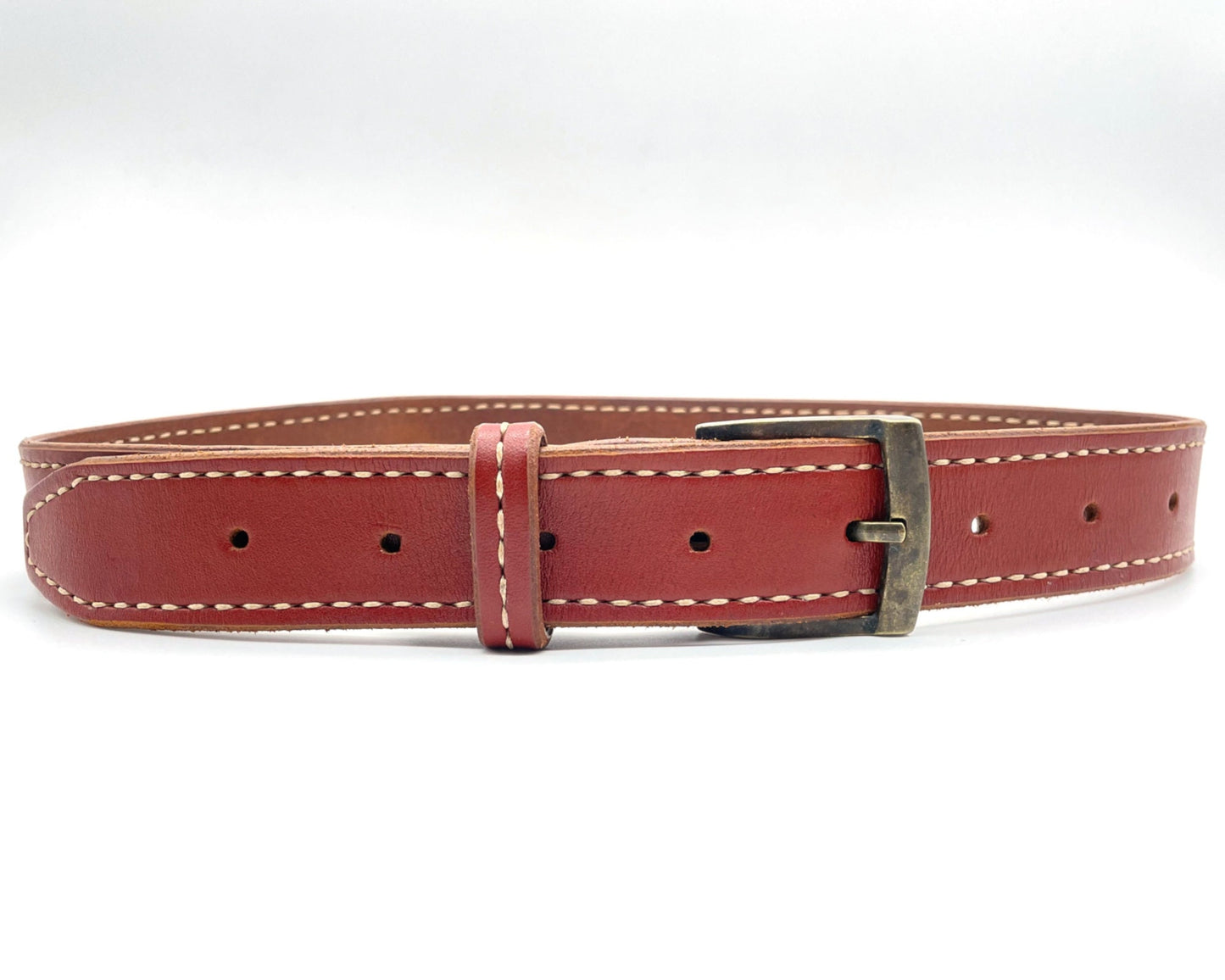 Genuine Leather Unisex Stitched Belt