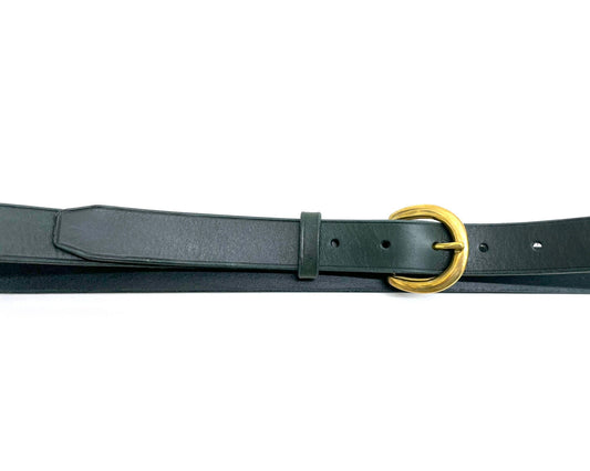 Solid Brass Buckle Vegetable Tanned Leather Belt