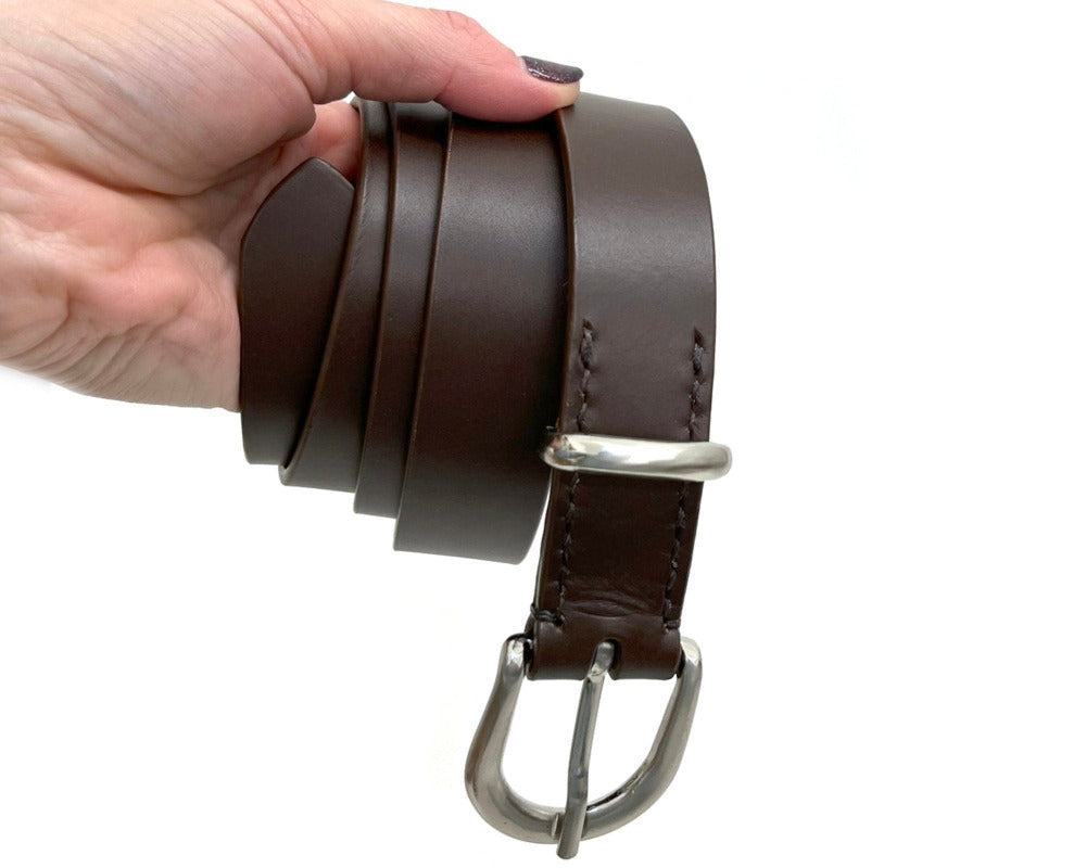 Brown Vegetable Tanned Leather Belt