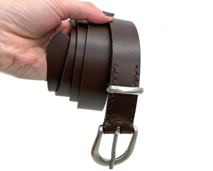 Brown Vegetable Tanned Leather Belt