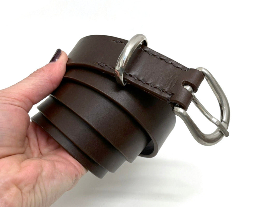 Brown Vegetable Tanned Leather Belt