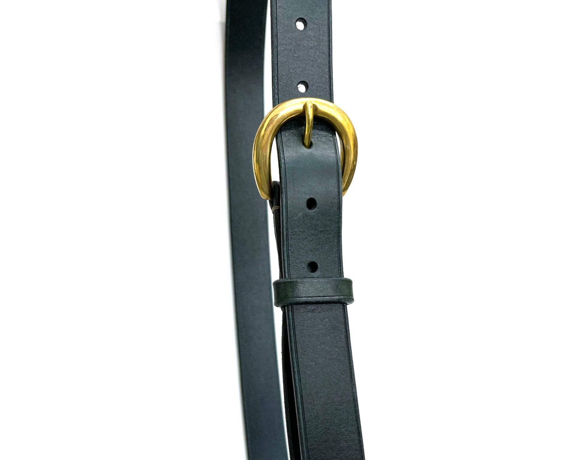 Solid Brass Buckle Vegetable Tanned Leather Belt